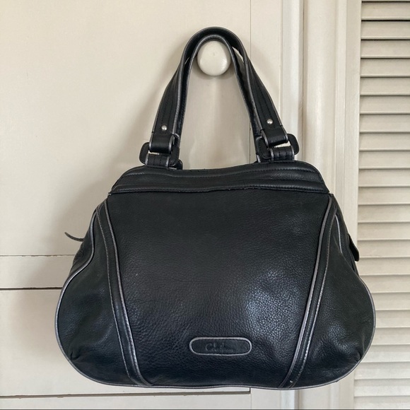 Cole Haan • Black Pebbled Leather Classic Shoulder Bag Tote Satchel - Picture 3 of 14